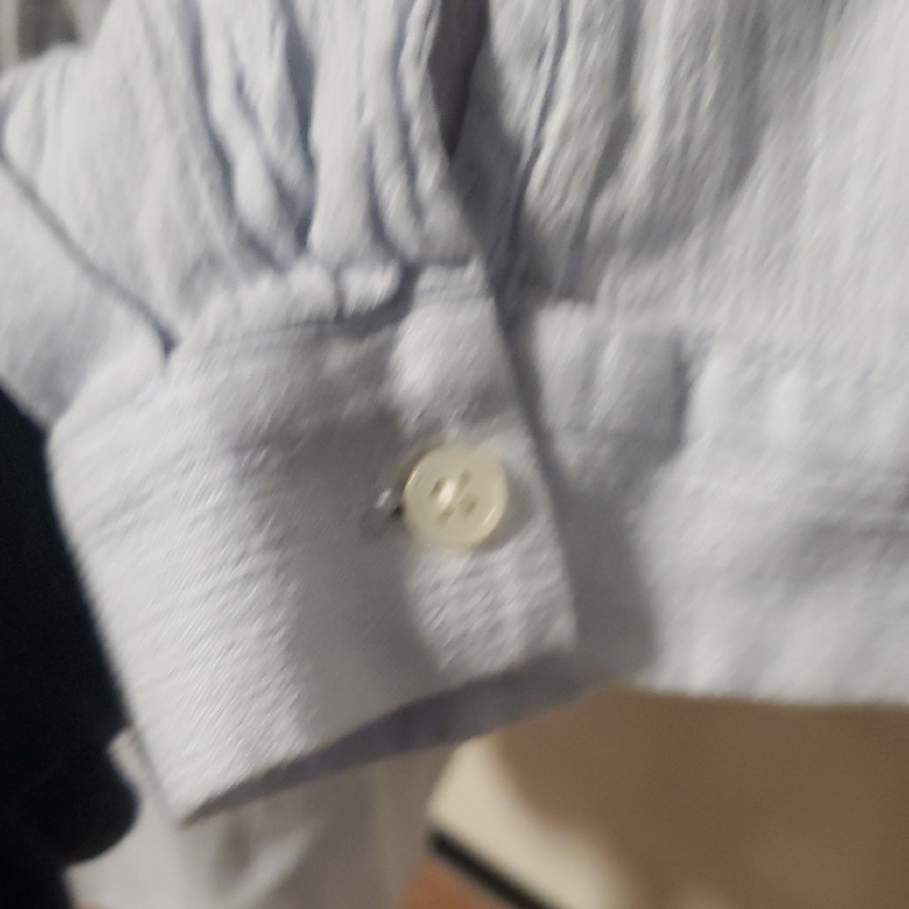 Loft Soft Blue Button-Down Shirt - image 8